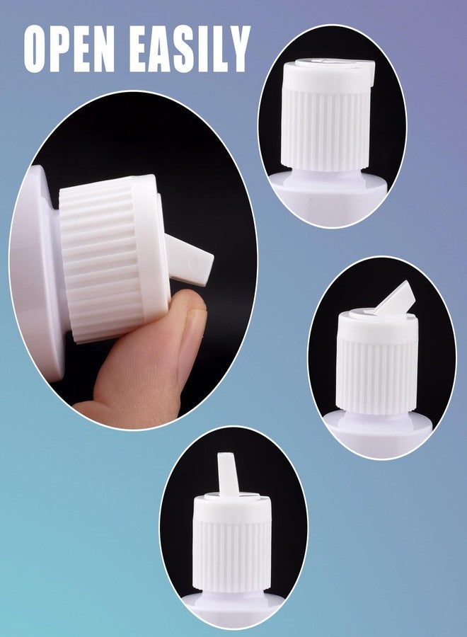 SmallCat 4 Pcs Flip Top Bottles with Flip Top Caps, 2 Oz Small Plastic Bottles for Liquids, Plastic Squeeze Bottle, Travel Squeeze Bottle for Premium Costmetic, Conditioner, Shampoo (White) - Image 5